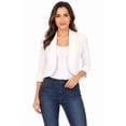 thumbnail image 1 of Women's Casual 3/4 Sleeve Bolero Open Front Cardigan Jacket, 1 of 6