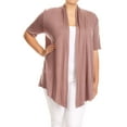 thumbnail image 1 of Women's Plus size Casual Open Front Short Sleeve Cardigan, 1 of 5