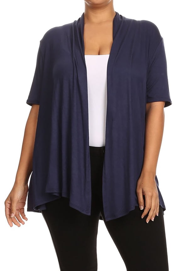 Women's Casual Open Front Short Sleeve Cardigan
