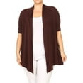 thumbnail image 1 of MOA Collection Women's Casual Open Front Short Sleeve Cardigan, 1 of 5