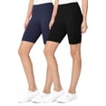 thumbnail image 1 of MOA COLLECTION Women's 2-Pack Yoga Biker Shorts ? Elastic High Waist Design, 1 of 5