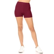 MOA Collection Womens Casual Soft Stretch Elastic Waist Workout Short Pant
