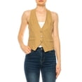 thumbnail image 1 of Women's Casual Solid Racerback Vest Button Down Closure, 1 of 7