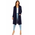 thumbnail image 1 of Women's Comfortable Relaxed Fit Long Cardigan, Open Front Everyday Layering Sweater, 1 of 6