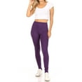 thumbnail image 1 of MOA Collection Women's Essential Full Length Leggings - Solid Color with Elastic Waistband, 1 of 6