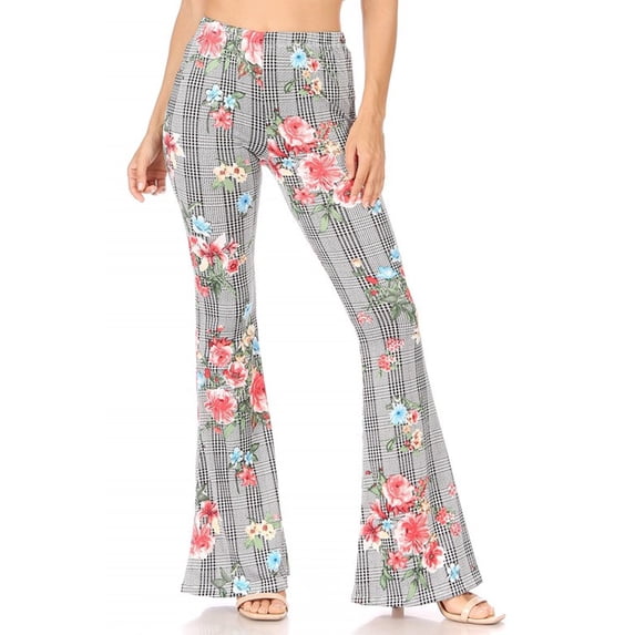 Women's Palazzo Pants Solid and Printed Wide Leg Flare Pants