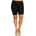 thumbnail image 1 of Women's Plus Size Casual Comfy Workout Yoga Basic Solid Biker Shorts Pants, 1 of 3