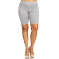 thumbnail image 1 of MOA Collection Women's Plus Size Casual Comfy Workout Yoga Basic Solid Biker Shorts Pants, 1 of 3