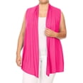 thumbnail image 1 of Women's Plus Size Open Front Relexed Fit CasualSleeveless Vest Cardigan, 1 of 4