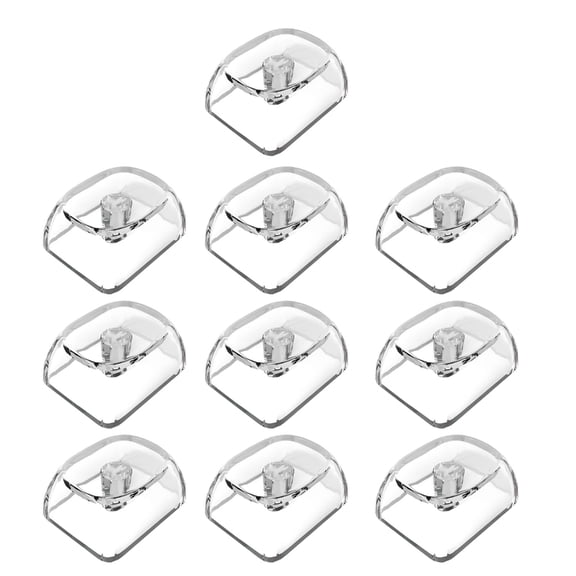 10Pcs Transparents Blank Keycap Set 1.25U MOA Profile Crystal Translucents Keycaps for Mechanical Keyboards