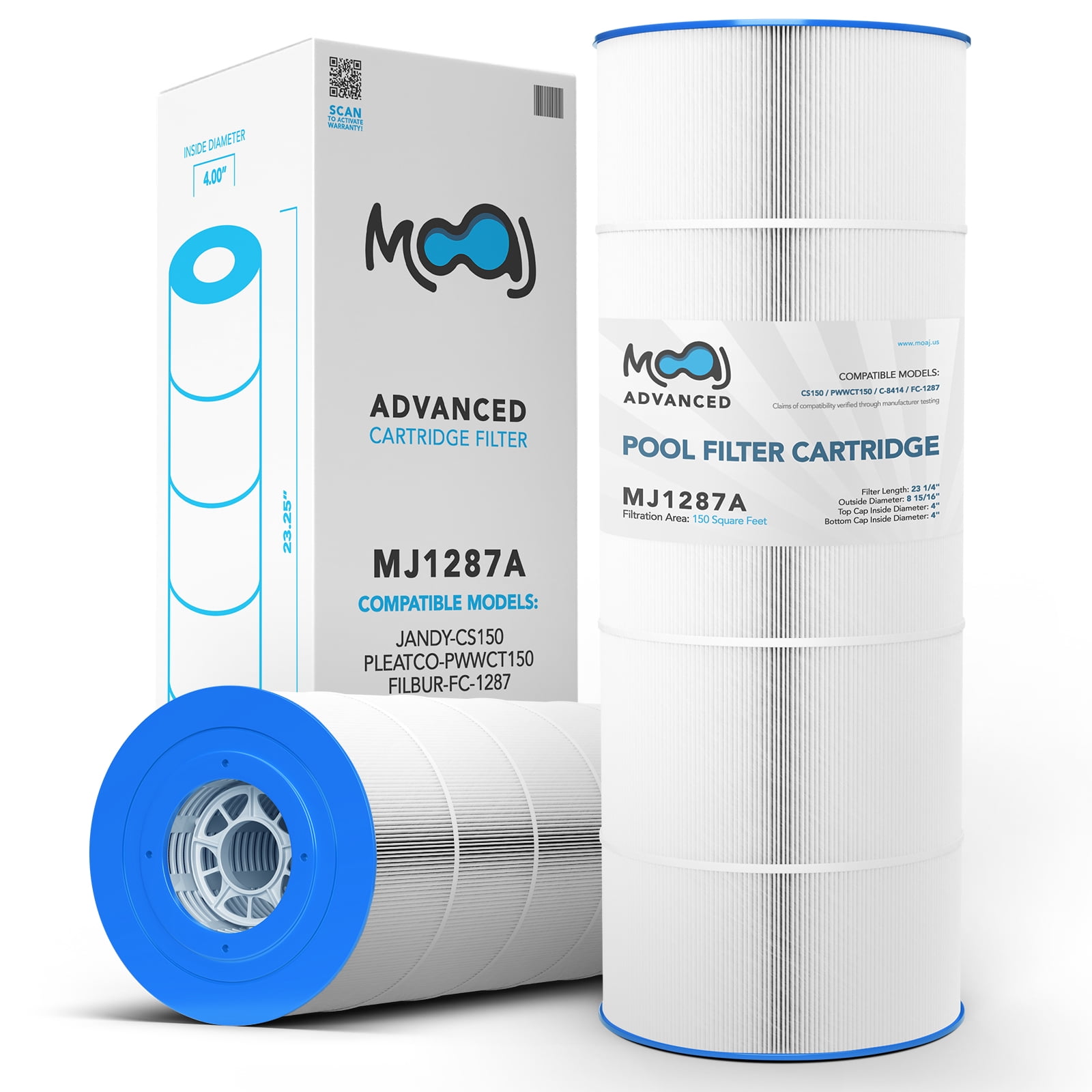 MOAJ Advanced Pool Filter 2PACK Replaces Jandy CS150, Hayward