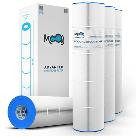 MOAJ Advanced Pool Filter 4-PACK Replaces Pentair CCP420, Clean And Clear Plus 420, R173576, PCC105, PCC105-PAK4, Filbur FC-1977, Unicel C-7471, J-CQ420, PLESL105 | 26" x 7" | 105 SQ FT | Washable