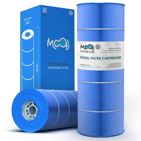 MOAJ Premium Pool Filter Replaces Hayward C1200, CX1200RE, PA120, PA120-M, Filbur FC-1293, C-8412, Clearwater II ProClean 125, PCCF-125, 817-0125 | 23 1/4" x 8 15/16" | 120 SQ FT | Asepsis-Infused