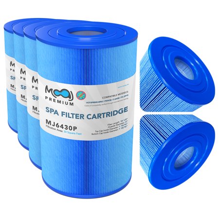 MOAJ Premium Spa Filter 4-PACK Replaces Watkins 31489, WA30TC-3, PWK30, PWK30-4, Filbur FC-3915, Unicel C-6430, Hot Spring Spas, 0969601 Tri-X | 10 1/2" x 6" | 30 SQ FT | Asepsis-Infused Filtration