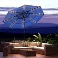 thumbnail image 1 of MOALCOFER 10FT Solar LED Patio Umbrella,3-Tier Market Umbrella With Push Button Tilt for Pool & Backyard, 1 of 8
