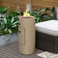 thumbnail image 1 of MOALCOFER 15,000 BTU Propane Fire Pit Table,11'' Round Graphite Base, Includes Lava Rocks, Waterproof Cover, 1 of 7