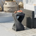 thumbnail image 1 of MOALCOFER Concrete Outdoor Side Table,Square Twisted Patio Side Table with Faux Wood Grain, 1 of 7