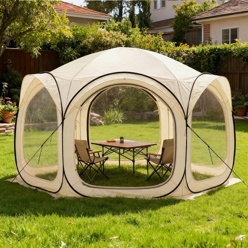 MOALCOFER Sports Tent Pop up,All-Weather Outdoor Screen House Pod Tent Shelter for Camping,Backyard,and Sporting Events(6-8 Persons)