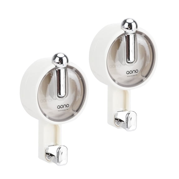 MOAMUN 2 Pack Suction Cup Hooks, Vacuum Suction Wreath Holder, Waterproof Towel Hooks for Bathroom