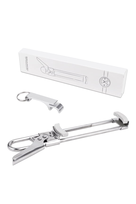 2PCS Adjustable Bottle and Jar Opener, Stainless Steel Can Opener with Non-Slip Rubber Pad, Bottle Opener for Weak Hands, Seniors