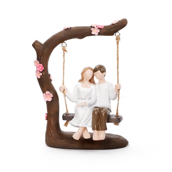 MOAMUN Romantic Couples Swing Statue, Loving Together Sculpture, Valentine's Day Gift for Couple Wife Women Her