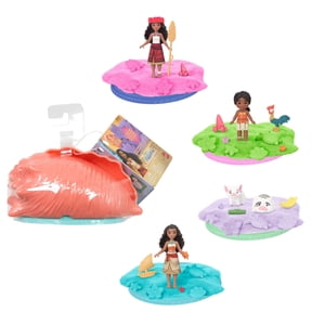Disney Moana Shell Reveal Small Doll Or Figures, Moldable Sand & Accessories (Characters May Vary)