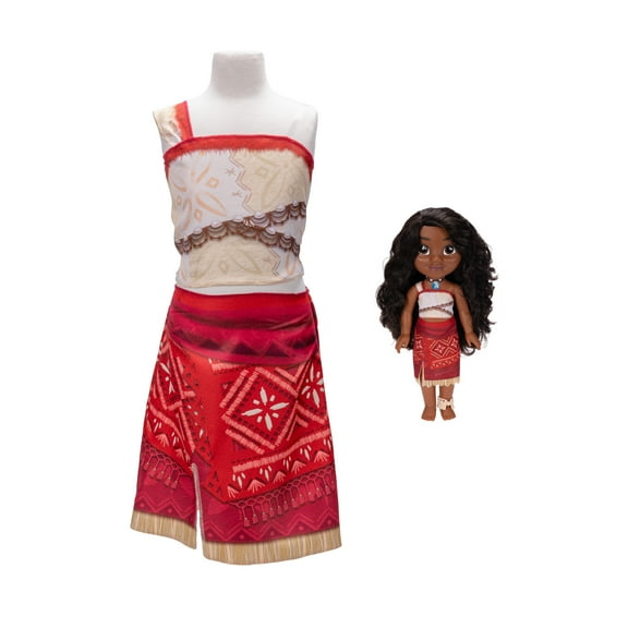 Disney Princess Moana Doll with Girl Sized Dress Like Your Doll Outfit
