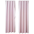 thumbnail image 1 of MOAOASPER 2-Pack Pink Blackout Curtains, 86.6" L x 53.2" W Solid Color Panels, Thermal Insulated Room Darkening Drapes for Bedroom Living Room, 1 of 5