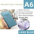 thumbnail image 1 of MOAOASPER 2026 A6 Lake Weekly Planner, Morandi PU Leather Mini Notebook, 128 Pages Portable Journal, Pocket Organizer for Students Office Use, 1 of 5