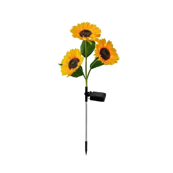 MOAOASPER 29.5 x 5.9 Inch Garden Solar Landscape Light, Long Lasting Sunflower Floor Insert Lamp, Rustproof Waterproof Design, Romantic Atmosphere Decor for Patio Backyard