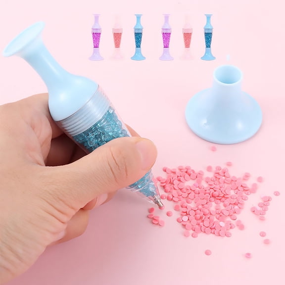 MOAOASPER 6PCS Vase-Shaped Drill Pens, Ergonomic Rhinestone Pickers, DIY Embroidery Tools for 5D Diamond Art and Nail Decoration