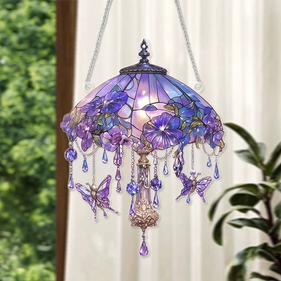 MOAOASPER Acrylic Garden Catcher Decor, Stylish Crystal Wind Chime Pendant, Multi-Scenario Window Hanging Art, Thoughtful Ornament Gift for Housewarming & Festival