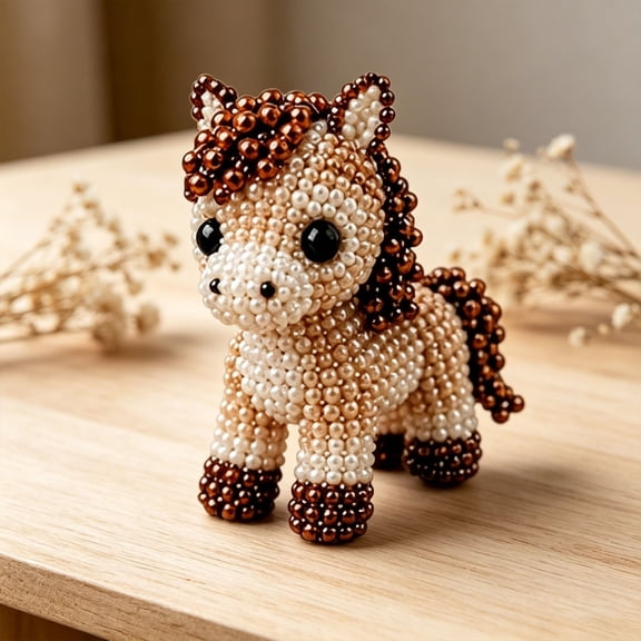 MOAOASPER Beginner Friendly 3D Bead Weaving Kit, Cartoon Animal Set with Step-by-Step Guide, Relaxing DIY Craft for Adults, Kids & Holiday Gift Making