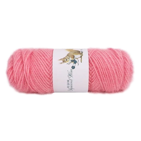 MOAOASPER Bright Squirrel Faux Mohair Knitting Yarn, 75g Soft Fuzzy Polyester Crochet Thread, DIY Scarf Shawl Hat Hand Knitting Wool, Warm Fluffy Yarn for Sweater Crafts