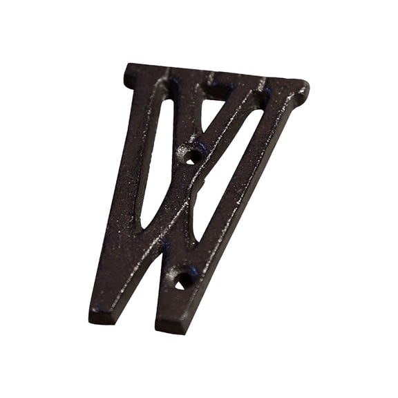 MOAOASPER Cast Iron Letter, Black Rustic Metal Address Letter, Industrial Vintage Style House Number Letter for DIY Home Decor