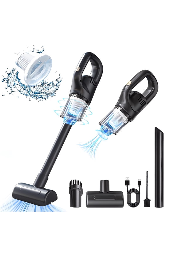 Cordless Handheld Vacuum Cleaner with Powerful Suction for Home and Car, Lightweight Portable Dust Buster with USB Charging and Multiple Attachments