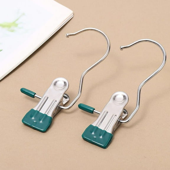 MOAOASPER Durable Stainless Steel Fastener, Multi-purpose Traceless Hanger Clip, Anti-deformation Clothing Fixing Tool for Home Balcony Use