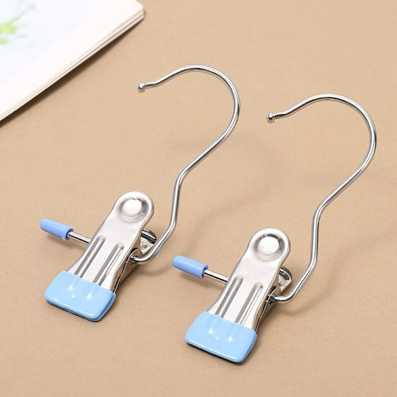 MOAOASPER Durable Stainless Steel Fastener, Multi-purpose Traceless Hanger Clip, Anti-deformation Clothing Fixing Tool for Home Balcony Use