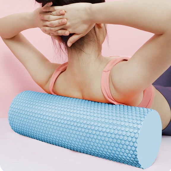MOAOASPER High-Density EVA Foam Roller with Textured Massage Surface, 12 Inch Firm Cylinder for Muscle Recovery and Deep Tissue Therapy, Lightweight Fitness Roller for Yoga Pilates
