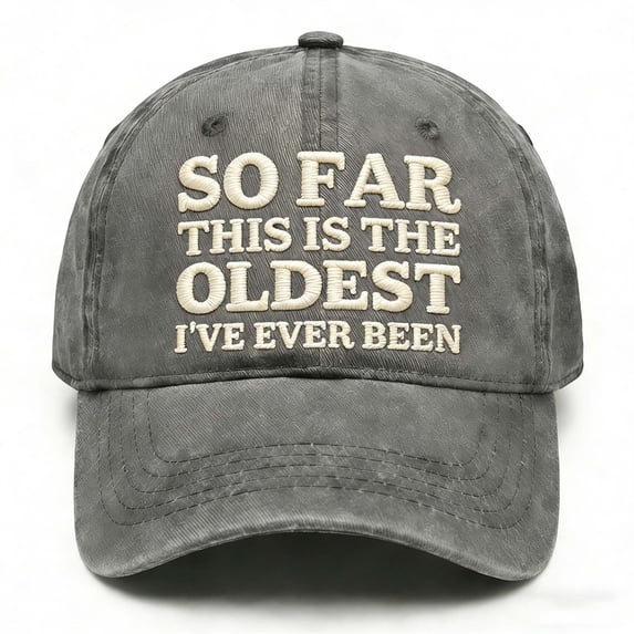 MOAOASPER Humorous Embroidered Headwear, Washed Casual Baseball Hat, Curved Brim & Adjustable Strap, Retro Style, Versatile Gift Hat for All Occasions