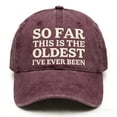 thumbnail image 1 of MOAOASPER Humorous Embroidered Headwear, Washed Casual Baseball Hat, Curved Brim & Adjustable Strap, Retro Style, Versatile Gift Hat for All Occasions, 1 of 2