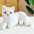 thumbnail image 1 of MOAOASPER Realistic white British Shorthair Cat Plush Toy, Lifelike Stuffed Animal Doll, Soft Simulation Cat Pillow, Kids Birthday Gift Home Decor, 1 of 5