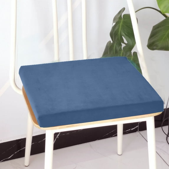 MOAOASPER Square Chair Cushion, Soft Velvet Seat Pad, Non Slip Thick Seat Cushion, Washable Chair Pad for Home Kitchen Office