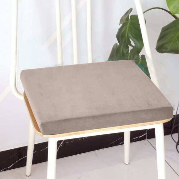 MOAOASPER Square Chair Cushion, Soft Velvet Seat Pad, Non Slip Thick Seat Cushion, Washable Chair Pad for Home Kitchen Office
