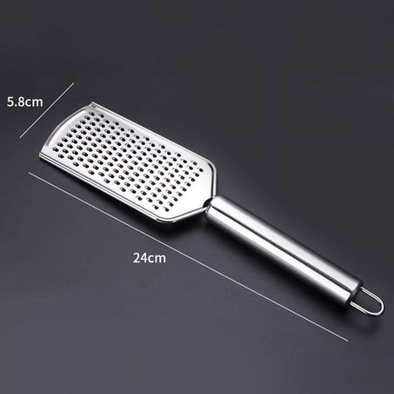 MOAOASPER Stainless Steel Handheld Grater, Multi-Purpose Kitchen Tool for Cheese Vegetables and Spices, Ergonomic Handle Food Shredder with Hanging Hole