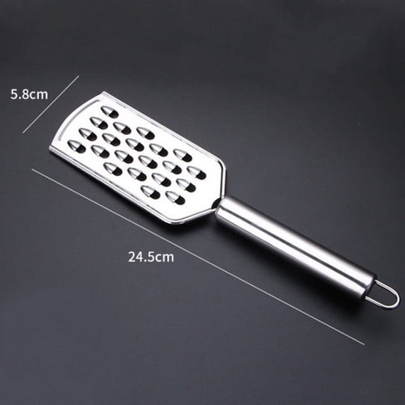 MOAOASPER Stainless Steel Handheld Grater, Multi-Purpose Kitchen Tool for Cheese Vegetables and Spices, Ergonomic Handle Food Shredder with Hanging Hole