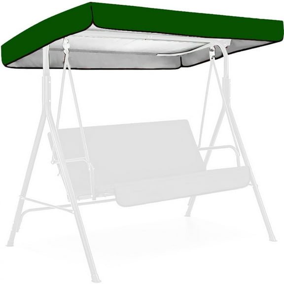 MOAOASPER Swing Canopy Top, Outdoor Patio Swing Replacement Roof Cover, Waterproof Sunproof Polyester Swing Awning, Wind Resistant Porch Swing Top Cover for Garden Yard Furniture