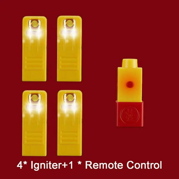 MOAOASPER USB Rechargeable Remote Control Ignition Lighter Set, 4 Pack Split-Type Electric Igniters with Remote, Safe Flameless Lighter for Kitchen Candles and Outdoor Use