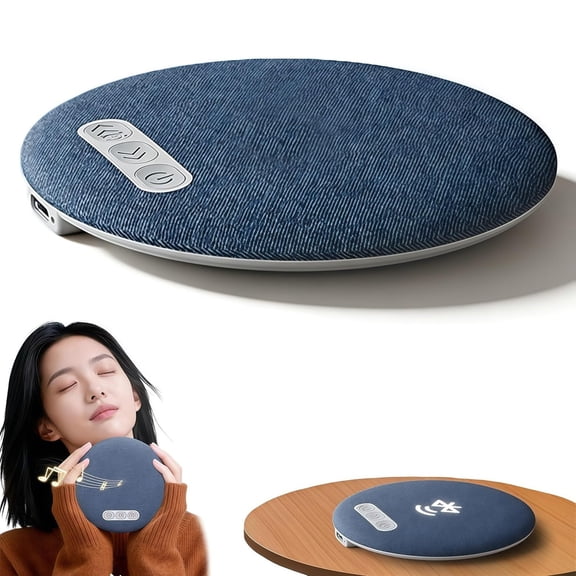 MOAOASPER Wireless Sleep Pillow Speaker, Ergonomic Side Music Design, Reusable Meditation Sound Device, Portable Soft Light Audio for Home Night Relaxation