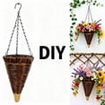 thumbnail image 1 of MOAOASPER Woven Hanging Planter Basket, Reusable & Long Lasting, Lightweight Versatile Design, Classic Cone Shape for DIY Craft and Holiday Floral Decoration, 1 of 6
